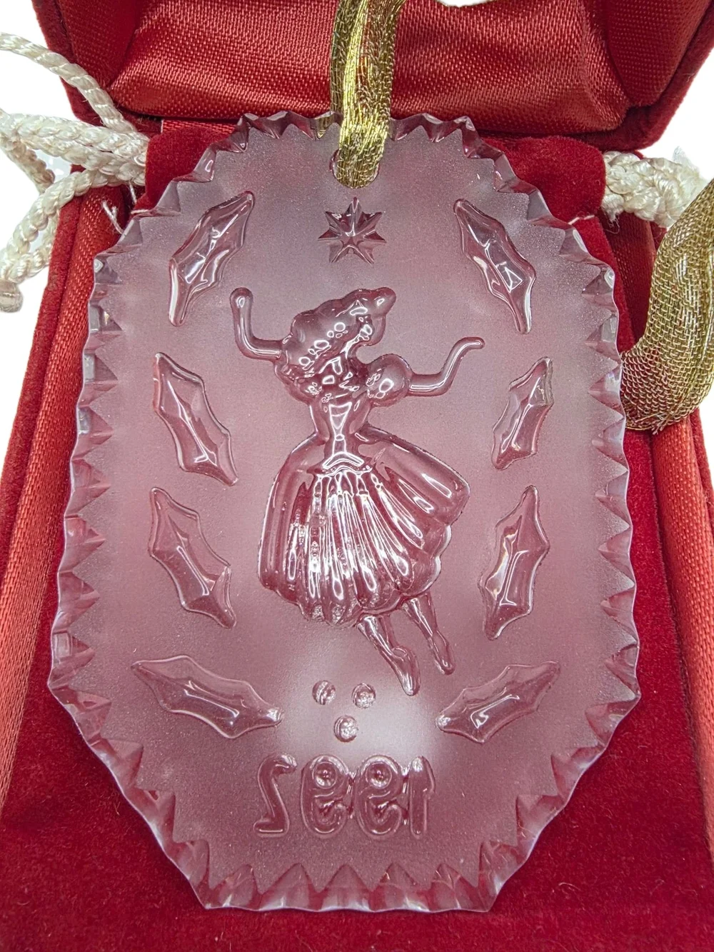 Vintage 1992 Waterford Crystal 12 Days Of Christmas Ornament 9 Ladies Dancing